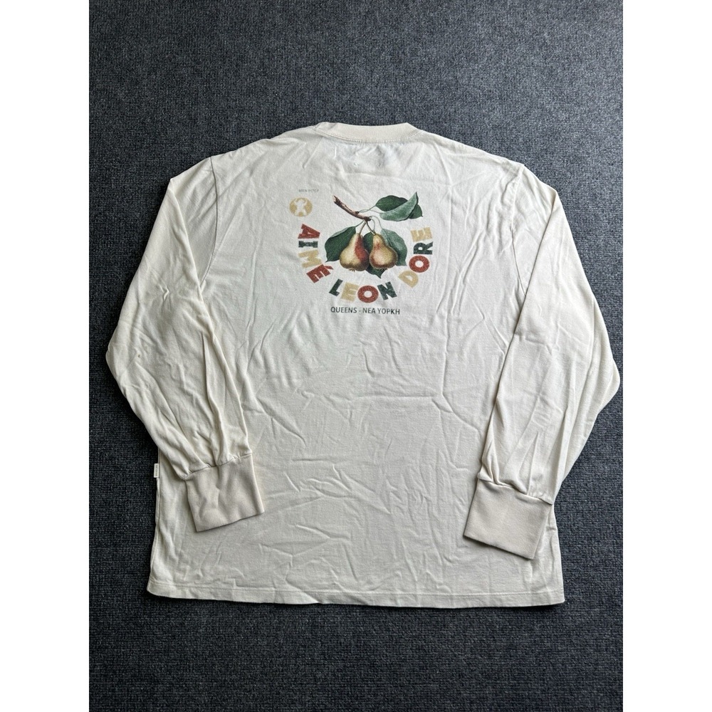 Mens Aimé Leon Dore Pear Graphic Long Sleeve T-Shirt 2021, Size 2XL